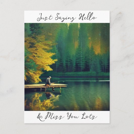 Carte Postale Dire bonjour et vous manque beaucoup   (Devant)