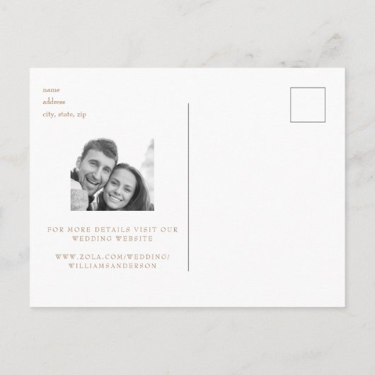 Carte Postale Dire que je fais Photo Gold & White Enregistrer la (Dos)