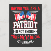 Dire que vous êtes un patriote ne suffit pas