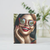 Carte Postale Dire Salut d'un séjour (Debout devant)