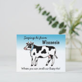 Carte Postale Dire son Wisconsin où vous pouvez sentir notre Lai (Debout devant)