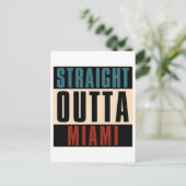 Carte Postale Direct Outta Miami Floride FL (Debout devant)