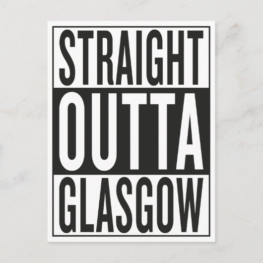 Carte Postale directement de Glasgow (Devant)