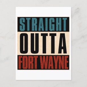 Carte Postale Directement En Dehors Fort Wayne Indiana IN