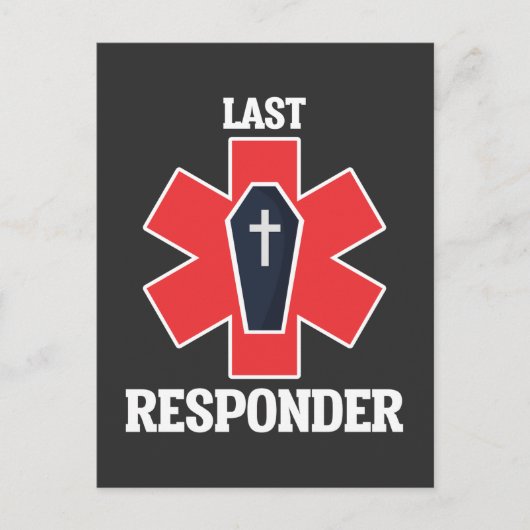 Carte Postale Directeur de funérailles drôle Dernier répondant c (Devant)