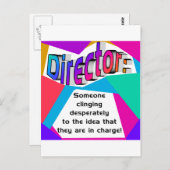 Carte Postale Directeur En charge ? (Devant / Derrière)