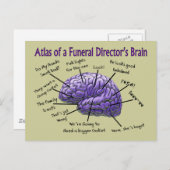 Carte Postale Directeur funéraire / Morticienne Funny Brain Desi (Devant / Derrière)