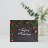 Carte Postale Direction des cônes de pin de Noël Salutation rust (Debout devant)