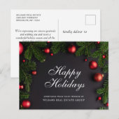 Carte Postale Direction des cônes de pin de Noël Salutation rust (Devant / Derrière)