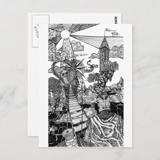 Carte Postale Direction droite (Devant / Derrière)