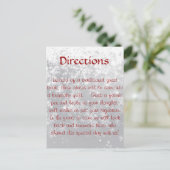 Carte Postale Directions quilt questbook (Debout devant)