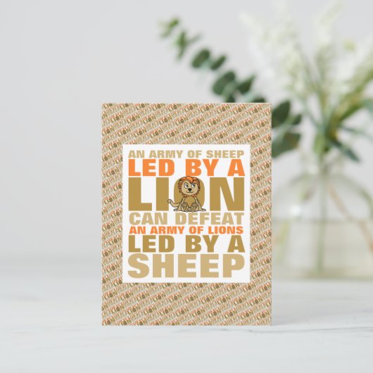 Carte Postale Dirigé Par Un Lion (Debout devant)