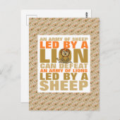 Carte Postale Dirigé Par Un Lion (Devant / Derrière)