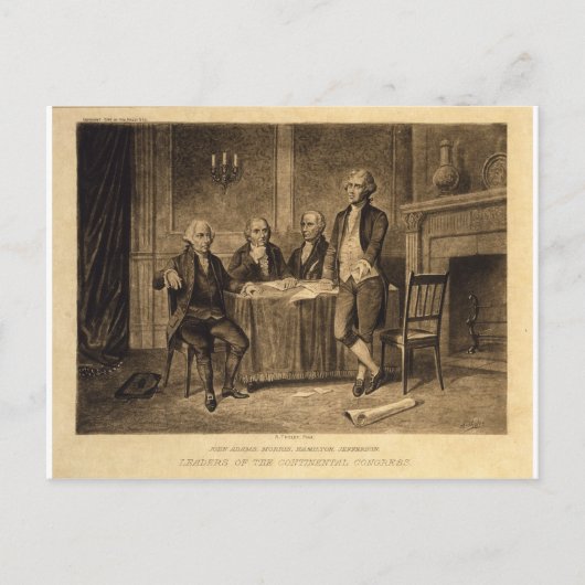 Carte Postale Dirigeants du Congrès continental par Tholey (Devant)