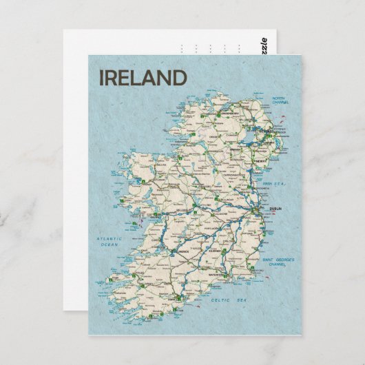 CARTE POSTALE D'IRLANDE ♥ (Devant / Derrière)