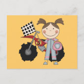 Carte Postale Dirt Bike - T-shirts et cadeaux pour filles (Devant)
