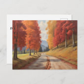 Carte Postale Dirt Road bordée de Chinois (Devant / Derrière)