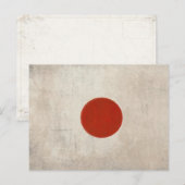 Carte Postale Dirty drapeau Vintage du Japon (Devant / Derrière)