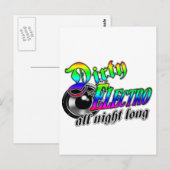 Carte Postale DIRTY ELECTRO Toute la nuit DJ (Devant / Derrière)