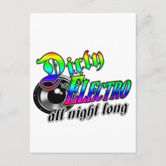 Carte Postale DIRTY ELECTRO Toute la nuit DJ (Devant)
