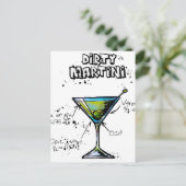 Carte Postale Dirty Martini Cocktail Recette (Debout devant)