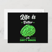 Carte Postale Dirty Thoughts Drôle Dire (Devant / Derrière)