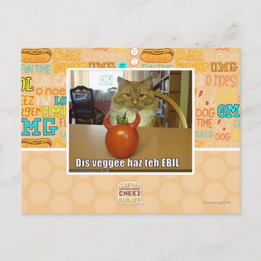 Carte Postale Dis veggee haz l'EBIL (Devant)