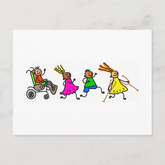 Carte Postale Disabled Kids (Devant)