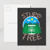 Carte Postale Disc Golf - Arbre Stupide (Devant / Derrière)