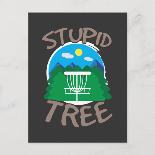 Carte Postale Disc Golf - Arbre Stupide (Devant)