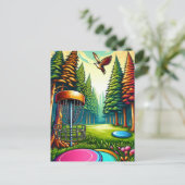 Carte Postale Disc Golf et thème aigle   (Debout devant)