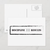 Carte Postale Discipline = Résultats (Devant / Derrière)