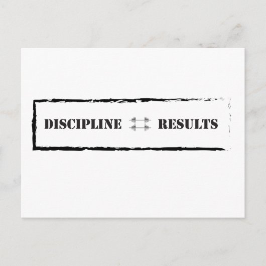 Carte Postale Discipline = Résultats (Devant)
