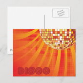 Carte Postale Disco ~ 1980s 80s Disco Ball (Devant / Derrière)