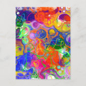 Carte Postale Disco Ball Electricity Fluid Art (Devant)