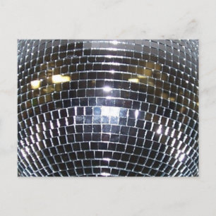 Carte Postale Disco Ball Retro les années 70 Danse Musique