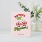 Carte Postale Disco Ball Valentine's Cherry Better Together (Debout devant)