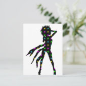 Carte Postale Disco danse fille silhouette avec Afro (Debout devant)