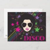 Carte Postale Disco ~ Disco Queen Funky 1980s 80s Musique (Devant / Derrière)