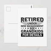 Carte Postale Discours amusants Retraité Sous Nouvelle Gestion v (Devant / Derrière)