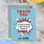 Carte Postale Discours de bande dessinée Superhero Nuage Anniver<br><div class="desc">Carte postale Superhero Comic Speech Cloud Birthday Merci. Cette merveilleuse carte de remerciements présente un nuage de discours de bande dessinée super-héros avec des étoiles et un message de remerciement adorable. C'est parfait pour exprimer de la gratitude à tous vos proches qui ont assisté à la célébration de l'anniversaire de...</div>