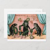 Carte Postale Discours de la Fame Fortune par Louis Wain (Devant / Derrière)