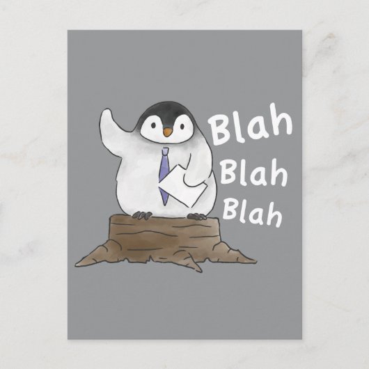 Carte Postale Discours de pingouin (Devant)