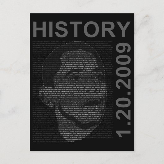 Carte Postale discours d'inauguration avec image intégrée (Devant)