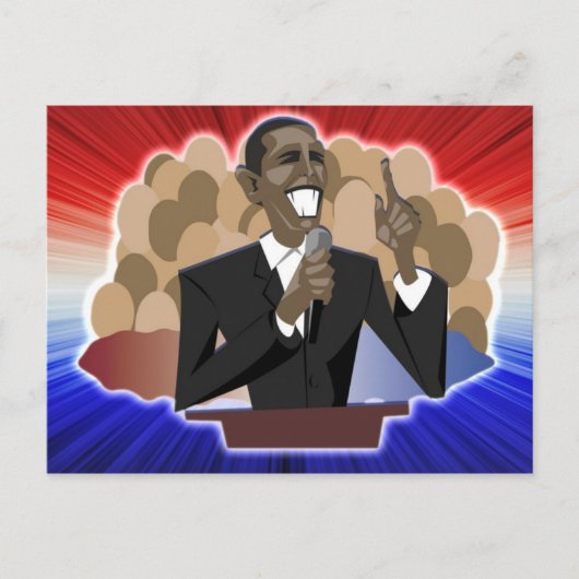 Carte Postale Discours d'Obama (Devant)