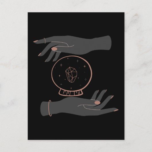 Carte Postale Diseur de bonne aventure occulte Wicca Goth Sorcel (Devant)