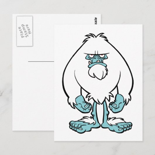 Carte Postale Disgruntled Yeti (Devant / Derrière)