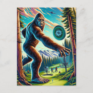 Carte Postale Disk Golf Bigfoot dans les bois