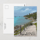 Carte postale d'Isla Mujeres Parc Punta Sur (Devant / Derrière)