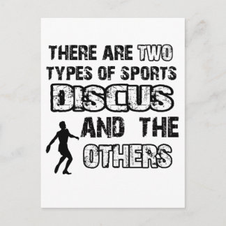 Carte Postale Disque design pour les amateurs de sport